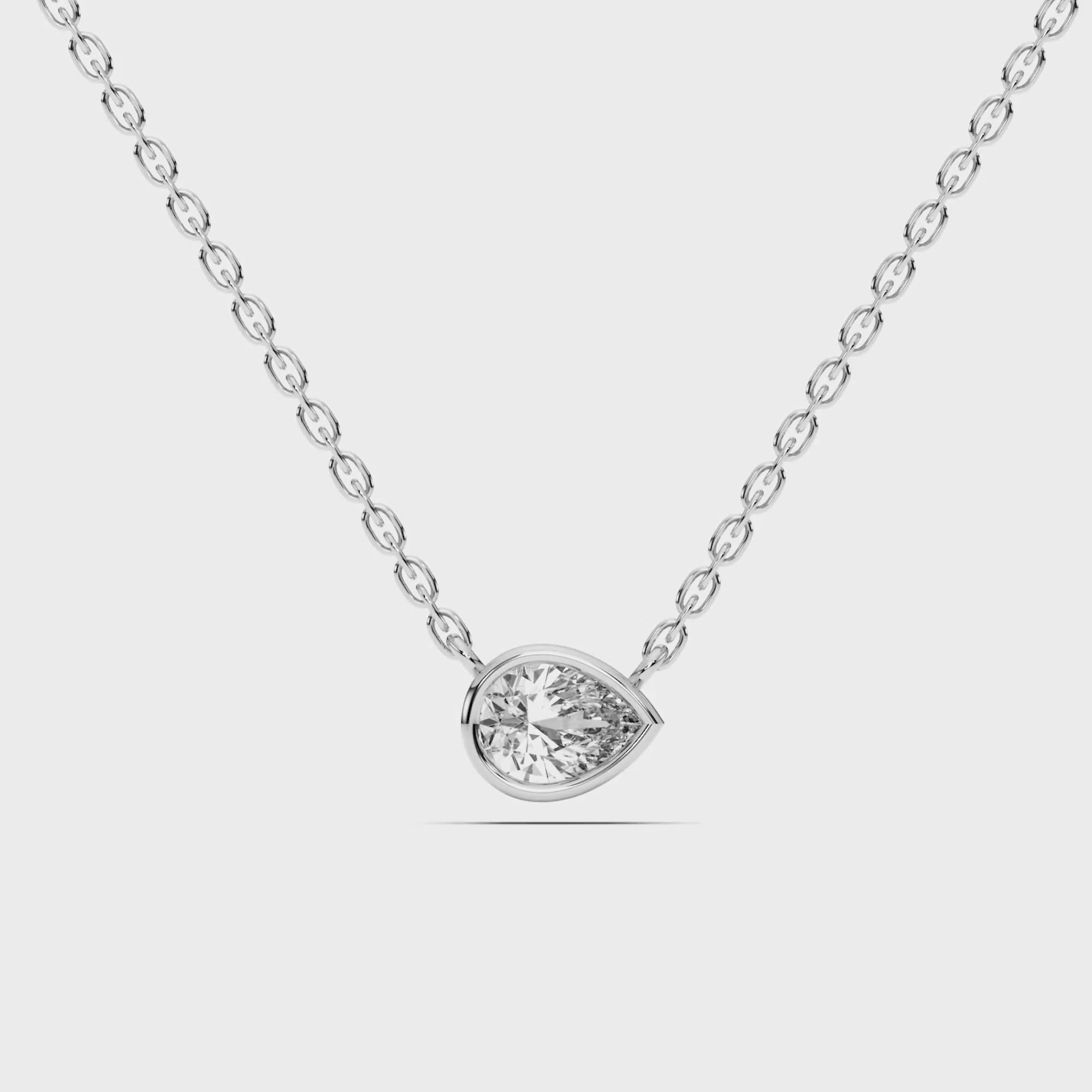 Aurreva Teardrop Frame Pendant – Pear